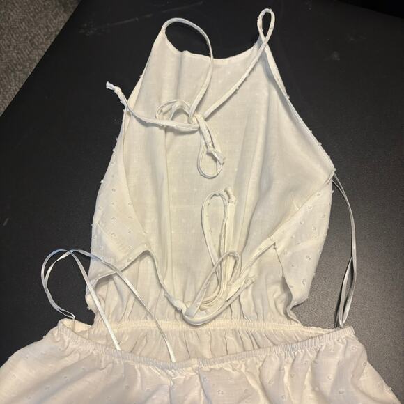 NWT GB Halter Neck White Dot Dress Women's Size Large L - Picture 5 of 6